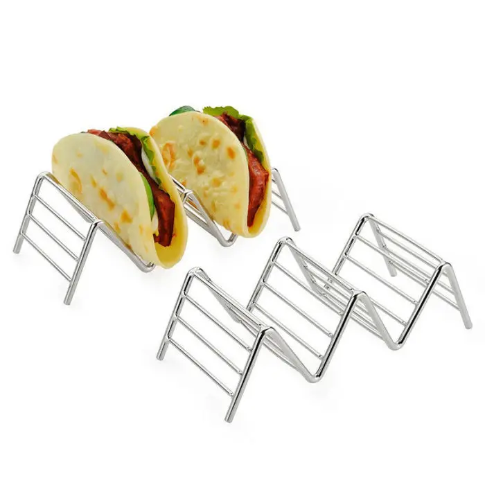 Taco держатель из нержавеющей стали Мексиканская подставка для еды 1-4 слота инструмент для кухни TB