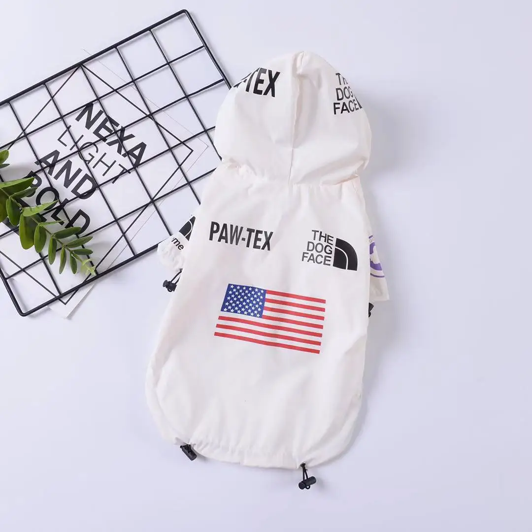 Водонепроницаемый непромокаемый плащ с капюшоном для собак, модная одежда для собак, пальто для собак, куртка, ветрозащитная дождевик для собак, одежда для щенков с французским бульдогом