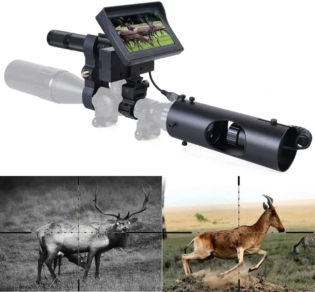 

Night Vision Riflescope Hunting Scopes Optics Sight Infrared 850nm Night Vision Device Hunting Camera 5" Portable Display Screen