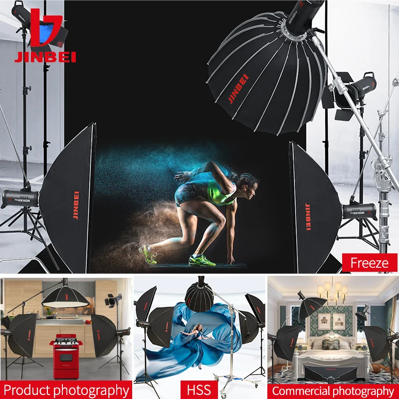 JINBEI MSN600pro 600W 1/8000s High Speed Sync Studio Flash Strobe