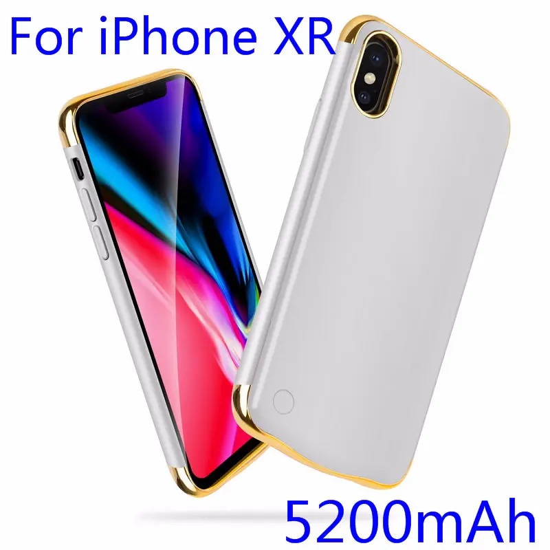 Для iPhone X XS зарядный чехол Капа тонкий обшивка противоударный чехол для зарядного устройства для iPhone XR XS Max перезаряжаемый внешний аккумулятор - Цвет: IXR-Silver