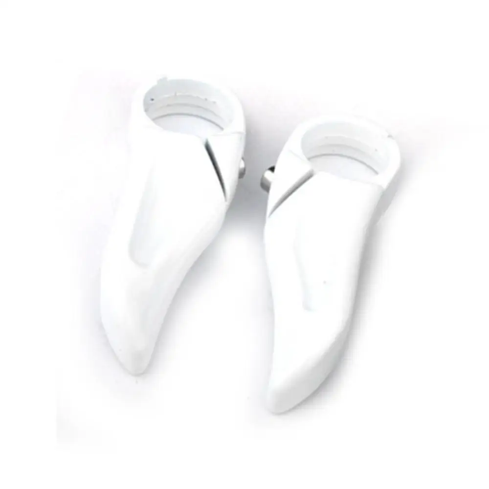 white TB Mountain Bicycle Horn Shape Bar Ends Road Rubber Handlebar Grips Ergonomics Design Easy to install - Цвет: white