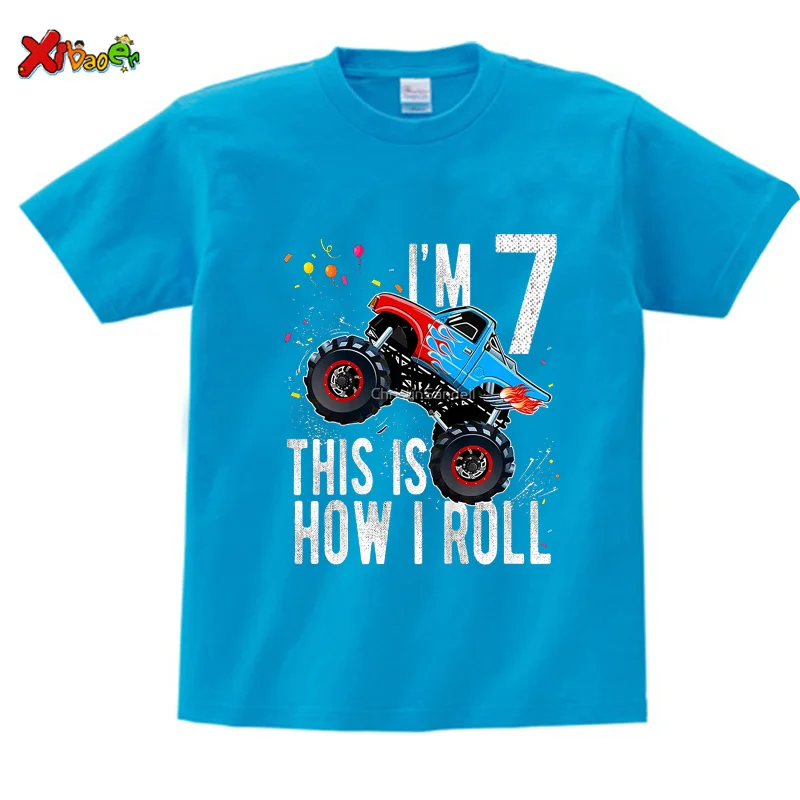 

Baby Kids Cartoon Comic Birthday Number Name Print T Shirt Children Birthday T-shirts Boy&Girl Funny Gift Short T Shirt Present