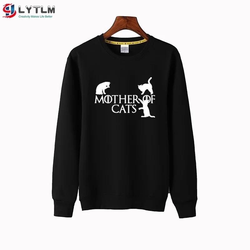 WY6119 Black LYTLM Harajuku толстовки с кошками, толстовка с изображением котов для девочек, толстовка с 3D принтом животных, толстовки для девочек 12 лет - Цвет: WY6119 Black