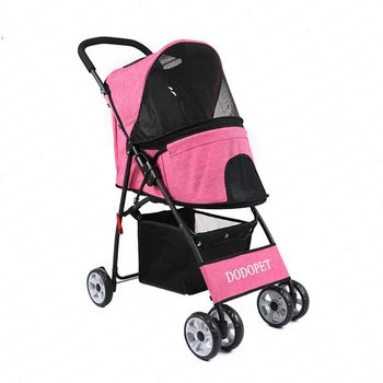 

30%Pet Stroller Small Teddy Stroller Dog Out Portable Stroller Cat Stroller Light Big Space with Storage Basket Pet Supplies