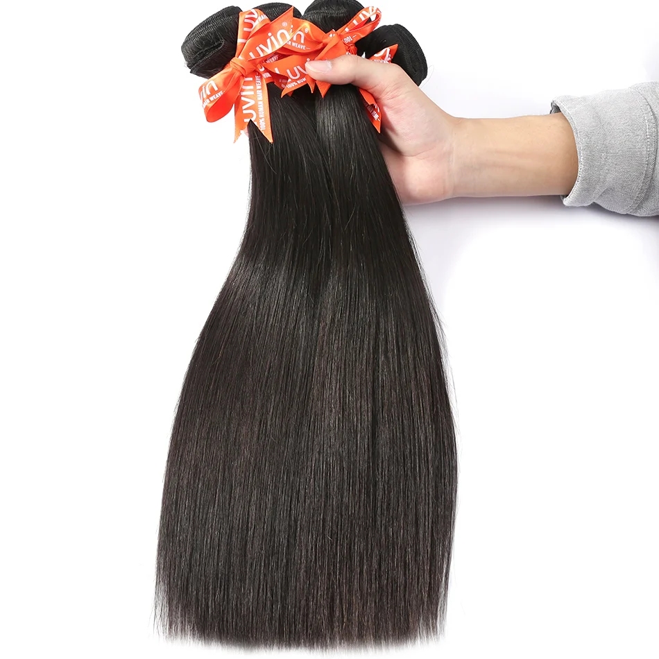 Luvin OneCut, прямые волосы, 8-34 перуанских девственных волос 3 Связки Много человеческие волосы плетение пучки волос Волосы remy