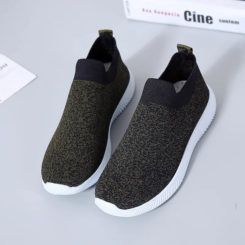

2019 New Style Large Size 41-43 Low Top Breathable Knit wa zi xie Versitile Fashion Lightweight Eva Athletic Shoes