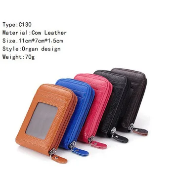 

1 Piece Genuine Leather New ID Card Holder Bank Card Wallet Hasp Credit Card Holder Business Card Holder Organizer Porte Carte