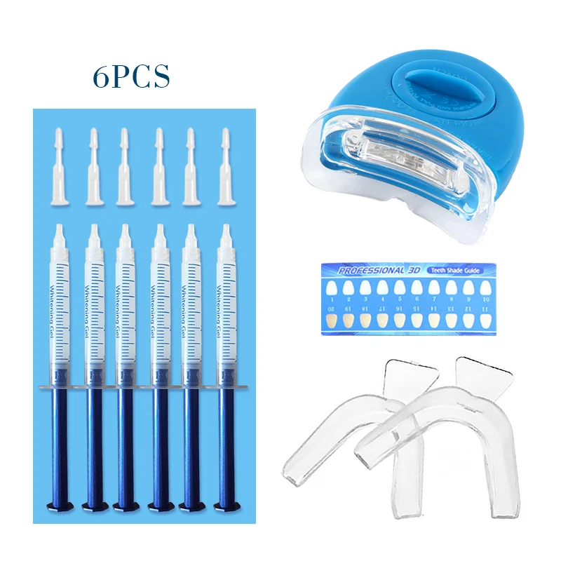 Home Use Teeth Whitening Kit with led light Care Oral Hygiene Tooth Whitener Bleaching White With Carbamide Peroxide