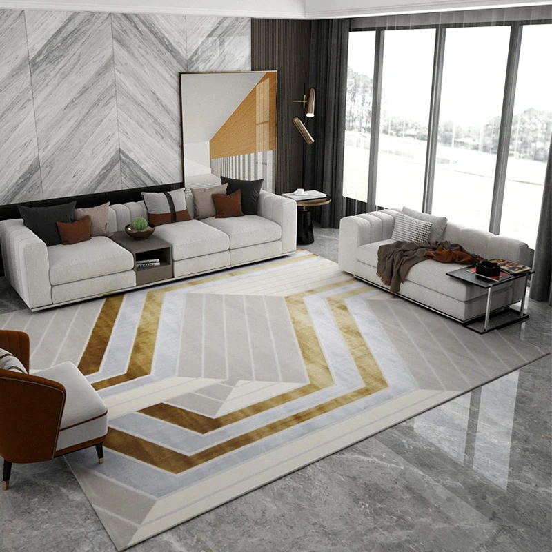 Nordic Simple Geometric Carpets for Living Room Home Bedroom Area Rug Decor Anti-skid Study Room Polypropylene Carpet 2