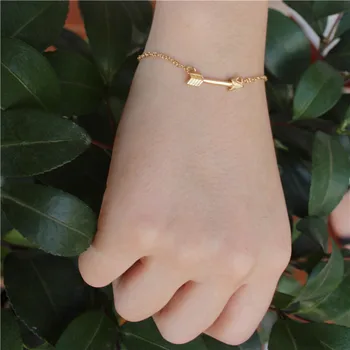 

European/US popular gold/silver pointed arrow minimalist bracelet creative party jewelry fashion gift for friends