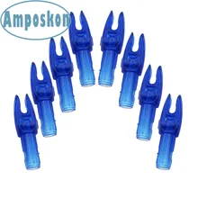 100 шт прозрачные синие пластиковые стрелы для стрельбы из лука для внутреннего диаметра 6 мм Внутренние стрелы валы для охоты и стрельбы