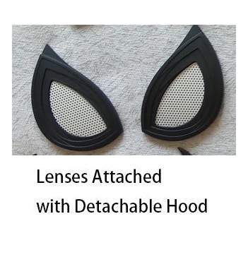 V4 Lenses remove Черный карнавальный костюм Человека-паука с 3D принтом Zentai, Костюм Супергероя человека-паука, Комбинезоны - Цвет: V4 Lenses remove