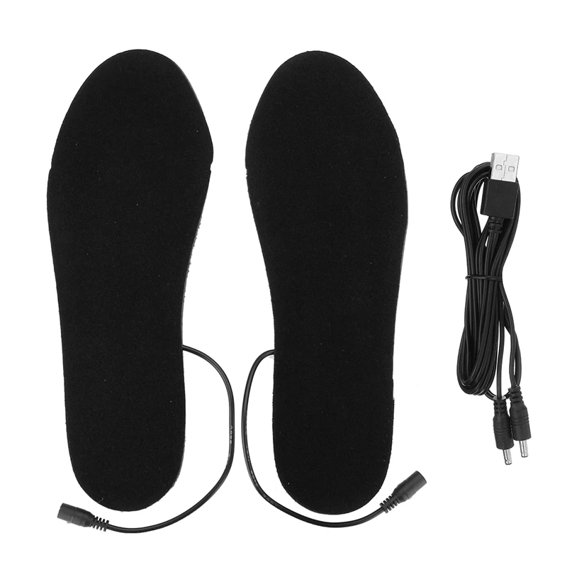 

1 Pair USB Heated Shoe Insoles Rechargeable Foot Warming Pad Mat Winter Warm Outdoor Sports Heating Insoles