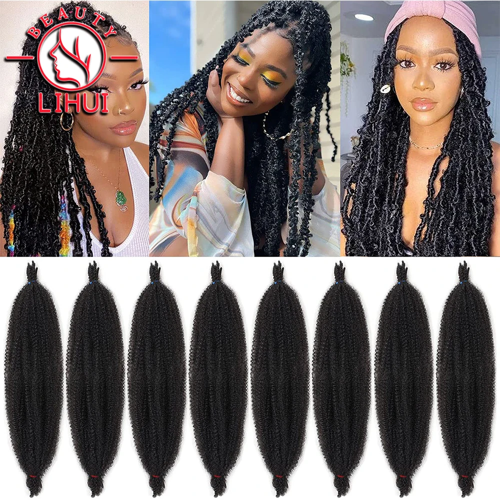 Afro Kinky Marely Braiding Crochet Hair Springy Afro Twist Hair Kinky Bulk Hair Extensions For African Women Braids 28 Inch