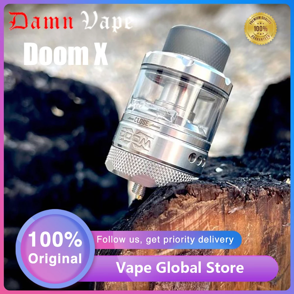 Оригинальный блин Vape DOOM X Сетки RTA 8 мл сетка бак катушки с 810 потека 510 нитки