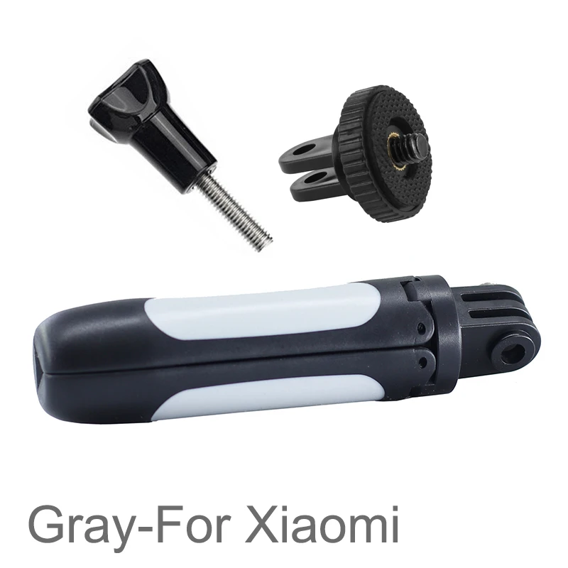 Xiaomi Gray Ручной мини-штатив, селфи палка, выдвижной монопод для GoPro Hero 8 7 6 5 Yi 4K Sjcam Sj8 M10 Eken H9r Dji Osmo, Экшн-камера - Цвет: Xiaomi Gray