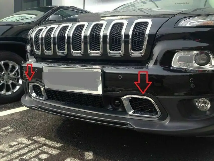 ABS Хром Передняя решетка решетки воздуха на выходе отделка для Jeep Cherokee