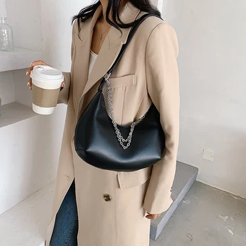 

Designer Branded Small Half Moon PU Leather Shoulder Crossbody Bags For Women 2020 Trend Handbags Travel Trending Hand Bag