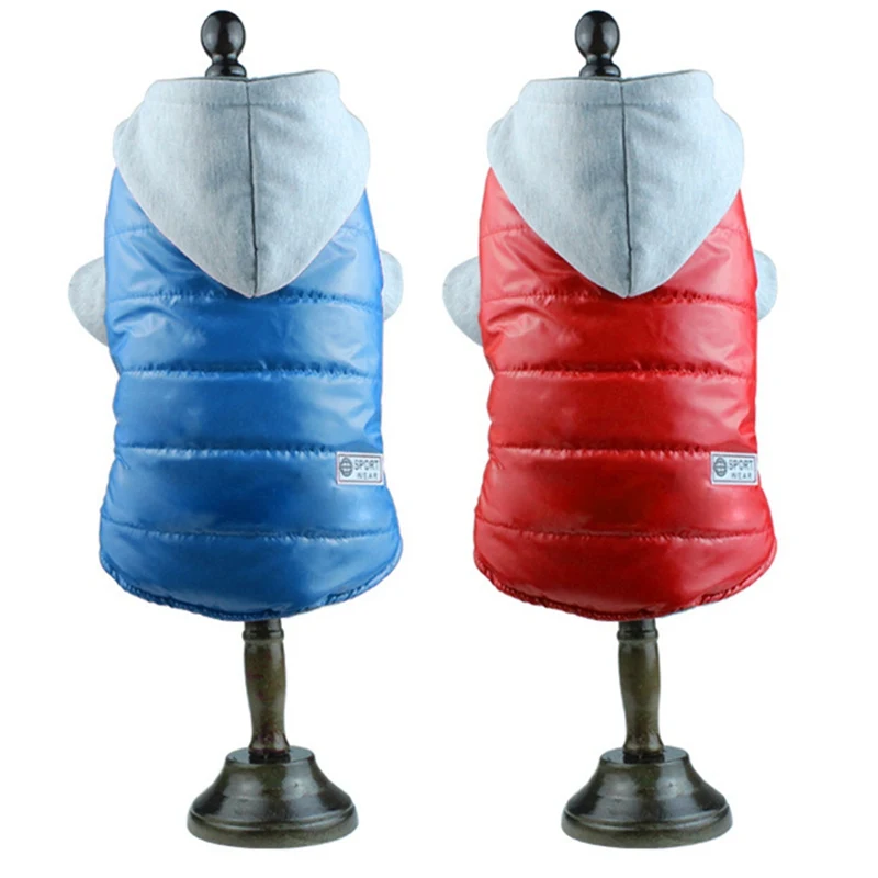 Pet Dog Coat Jacket Winter Warm Thickening Puppy Dog Clothes Autumn Winter Warm Vest Coat With Hood for Small Mediium Big Dogs