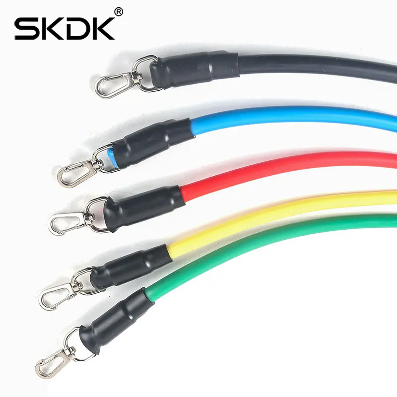 SKDK 11 шт./компл. Фитнес тянуть Rop силовых тренировок латекс комплект эластичных лент Тренировка мышц тренировки резинки Фитнес оборудование