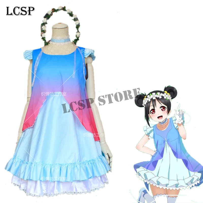 LCSP LoveLive! Все персонажи Yazawa Нико синий сценический японский костюм для косплея Аниме Любовь LIVE Униформа костюм одежда( гирлянда - Цвет: 6