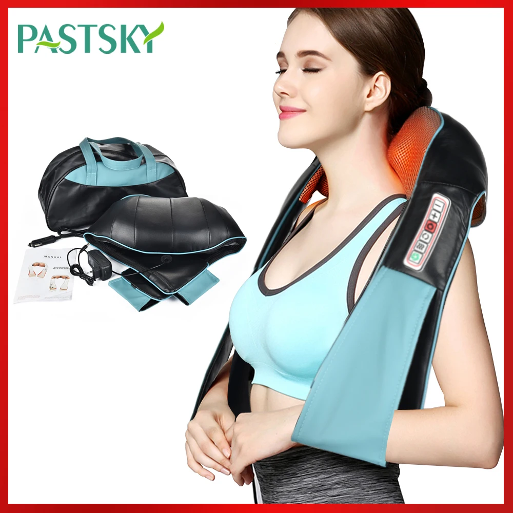 U Shape Massager Electrical Shiatsu Back Shoulder Neck Massager Multifunctional Shawl Infrared Heated Kneading Car/Home Massage