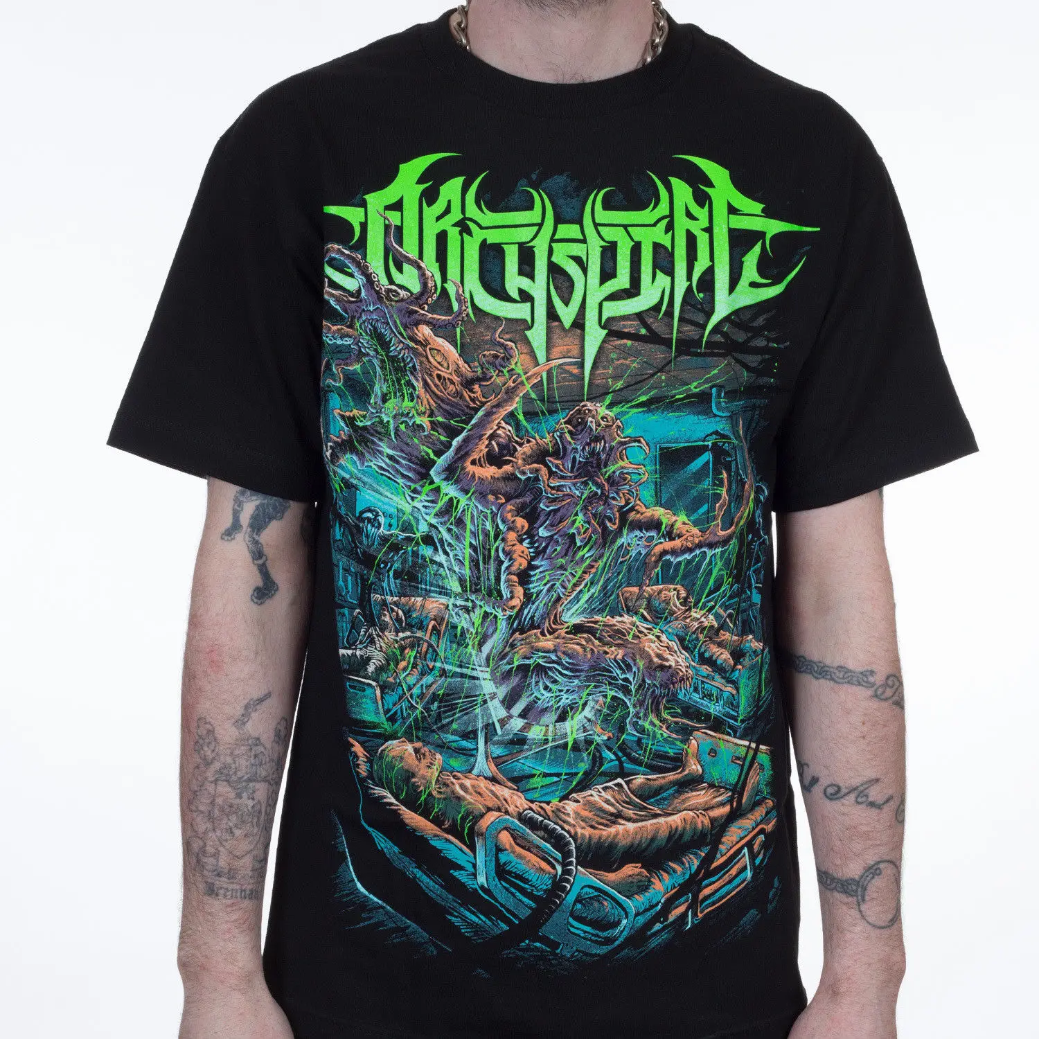 Archspire Lab Monsters светящаяся в Темная футболка S-3XL Официальная из металла смерти новая