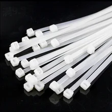Self-Locking Plastic Fasten Cable-Tie Organiser Nylon Tie White 100pcs/Bag