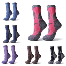 Мужские и женские зимние носки для катания на скейтборде, катания на лыжах, зимние термоноски, теплые нескользящие носки для кемпинга, туризма