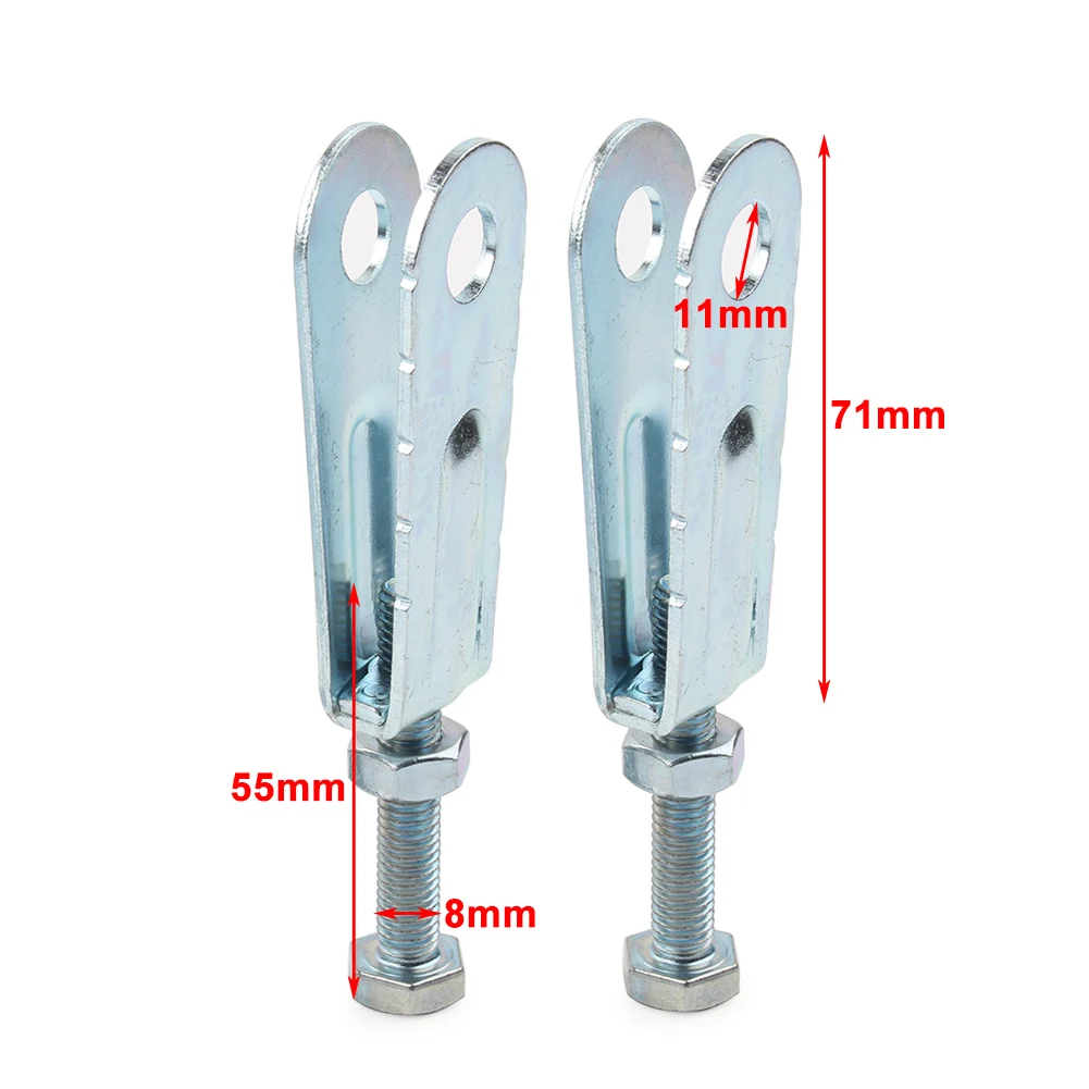 2Pcs Aluminum Motorcycle Wheel Chain Puller Adjusters Tensioner For Yamaha Banshee Warrior