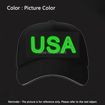 

Drop Shipping Cool Snapback Lighting EL Hat Baseball Luminous Letter Party Hat Women Men Adult Holiday DIY Decoration