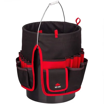 42 Pockets Bucket Tool Organizer Bucket Pouch Storage Tools Large Capacity Portable Garden Planting Tools Placing Bag tool backpack