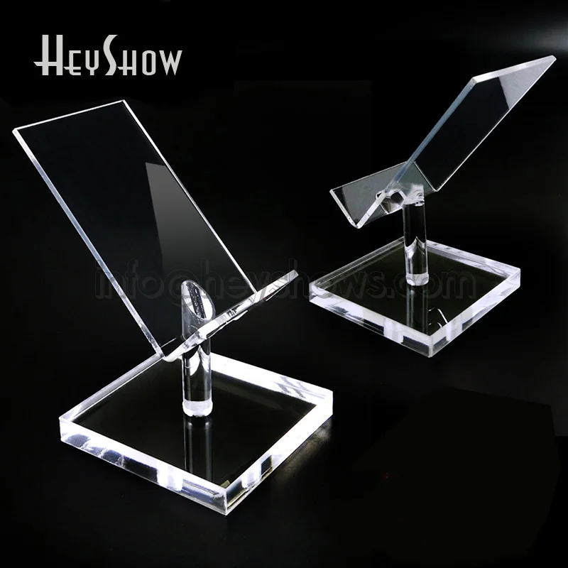 

10 PCS 360 Degree Rotation Acrylic Phone Display Stand Base Transparent Cell Phone Holder For Mobile Phone Usage Under 6 Inches
