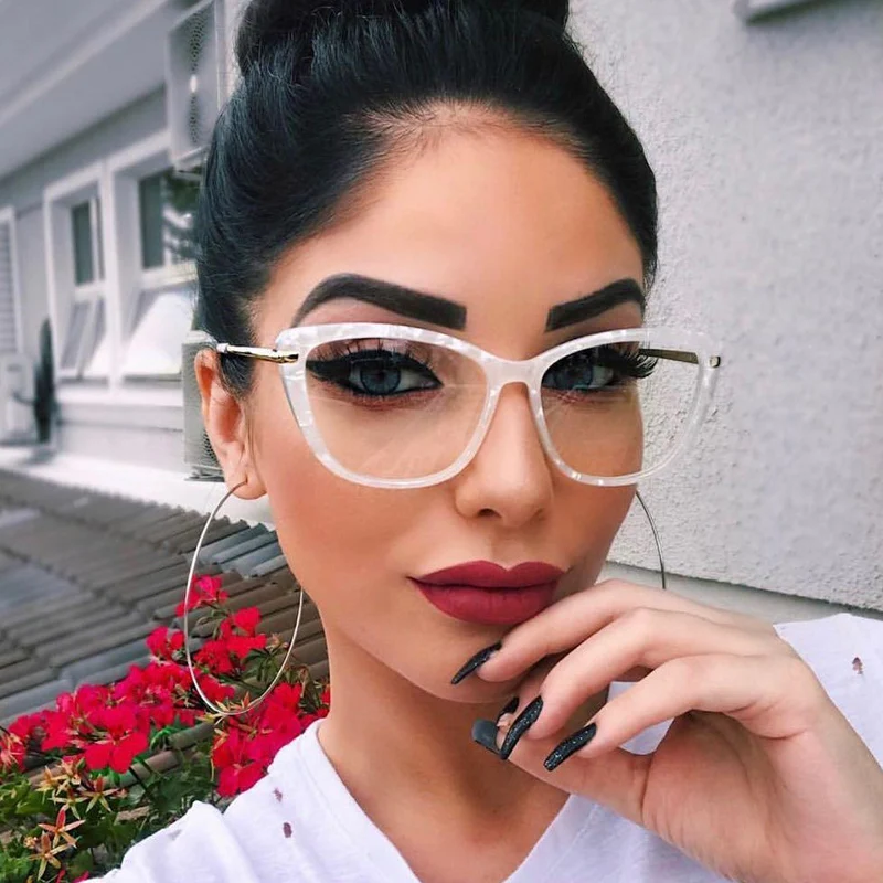 Montura De Gafas Cuadradas Para Mujer, Lentes Ópticas De Marca Para Ordenador, Estilo De Tendencia, 2021 Monturas - AliExpress