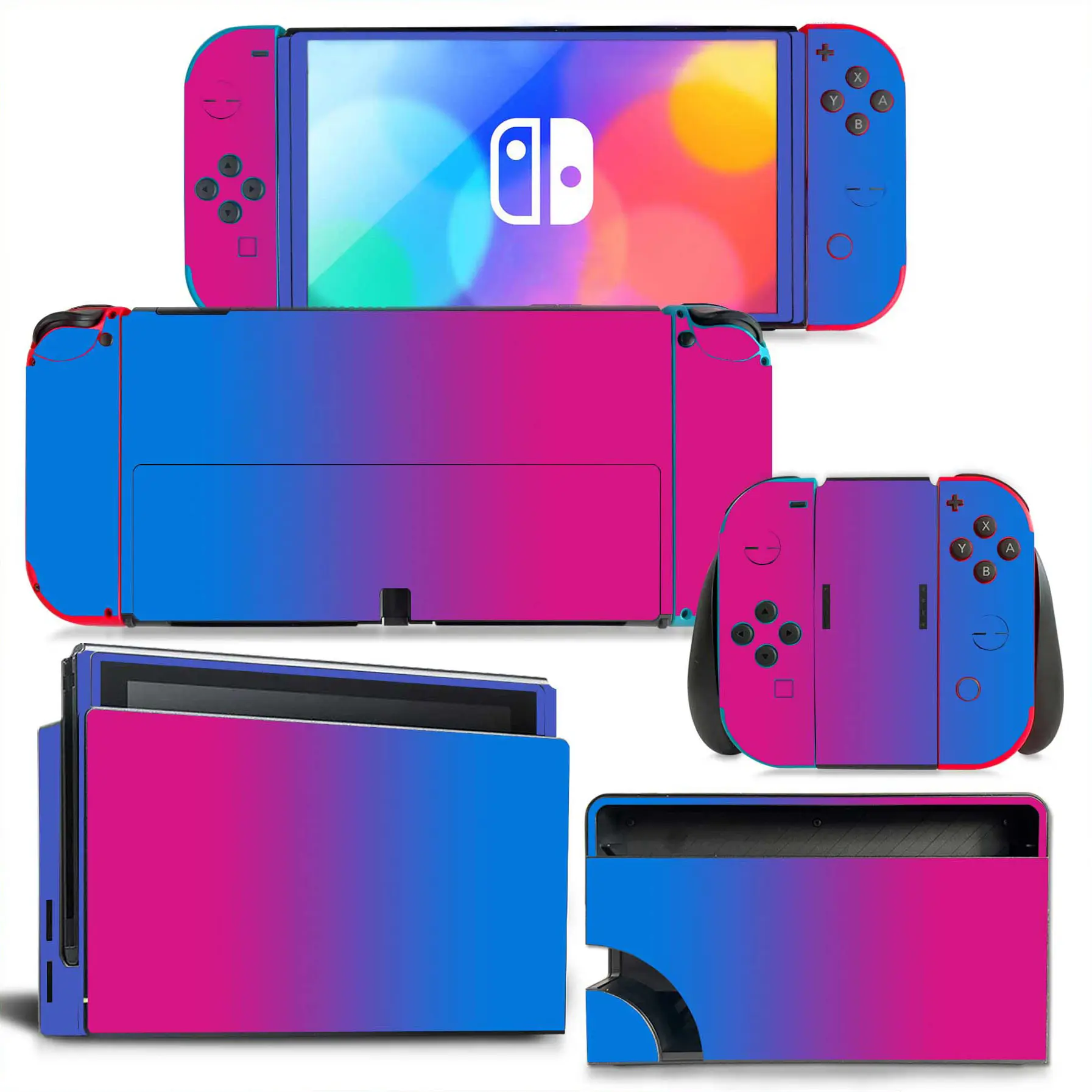 colorful design for Nintend o Switch oled skin for Switch oled pvc skin for ns oled skin sticker for oled vinyl sticker