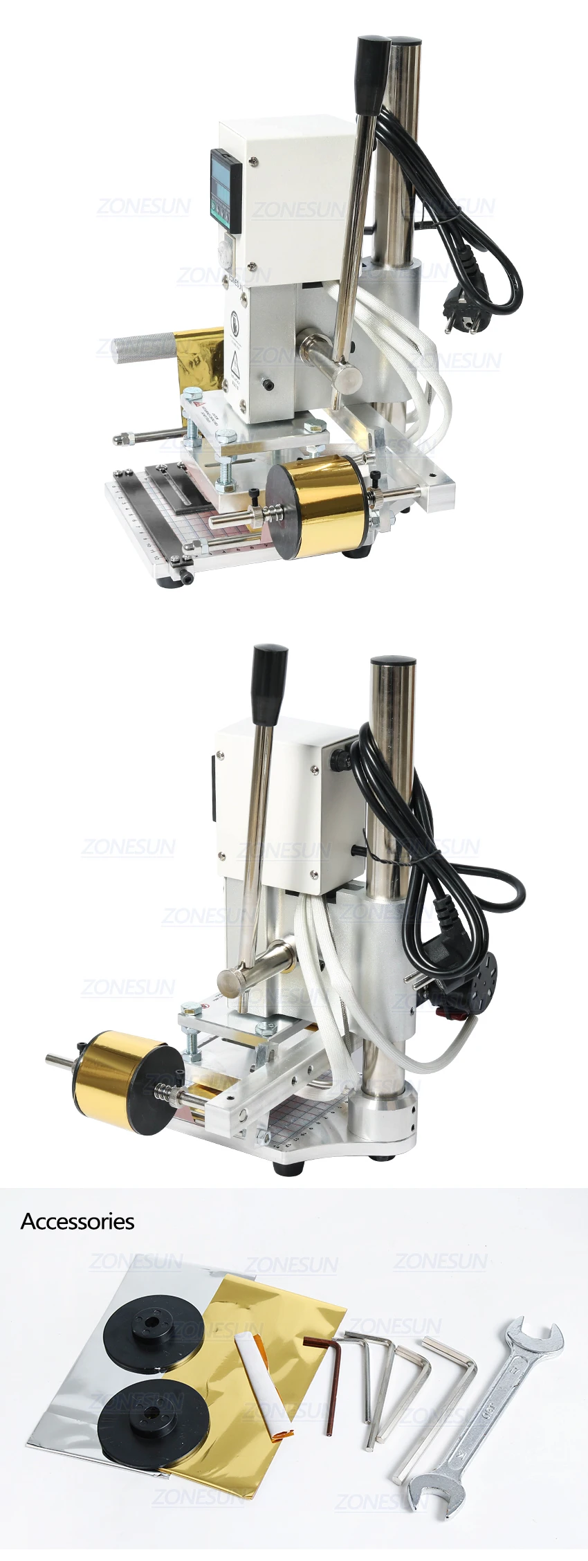 ZONESUN ZS-90A Manual Metal Hot Foil Stamping Machine