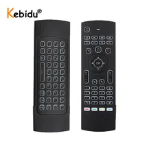 MX3 hava fare akıllı ses uzaktan kumanda 2.4G RF kablosuz MX3 klavye arkadan aydınlatmalı X96 mini KM9 A95X H96 MAX android tv kutusu