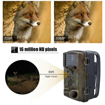 

H881 2.4inch LCD Trail Camera 16MP/1080P 120 degree Detect Range Night Vision Motion Hunting Camera