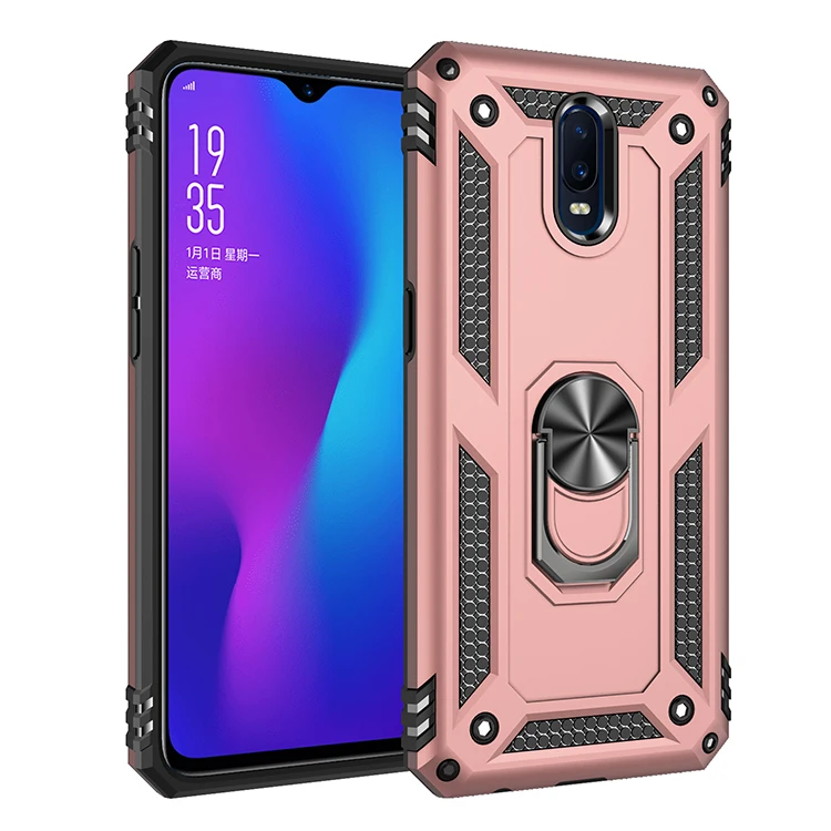 Ударопрочный чехол для OPPO R15 F11 Pro Finger магнитное кольцо твердый держатель защитная
