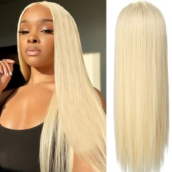 613 Long Straight Human Hair Lace Front Wigs Pre Plucked 32 Inch HD Transparent Lace Honey Blonde 13x4 Straight Lace Front Wig