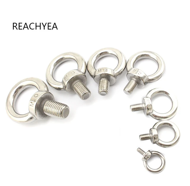Lifting Eye Screws M3-M24 304 Stainless Steel Eye Bolt Lifting Eye Screw  Ring Hooking Screw Marine Ring Loop Hole for Cable Rope - AliExpress
