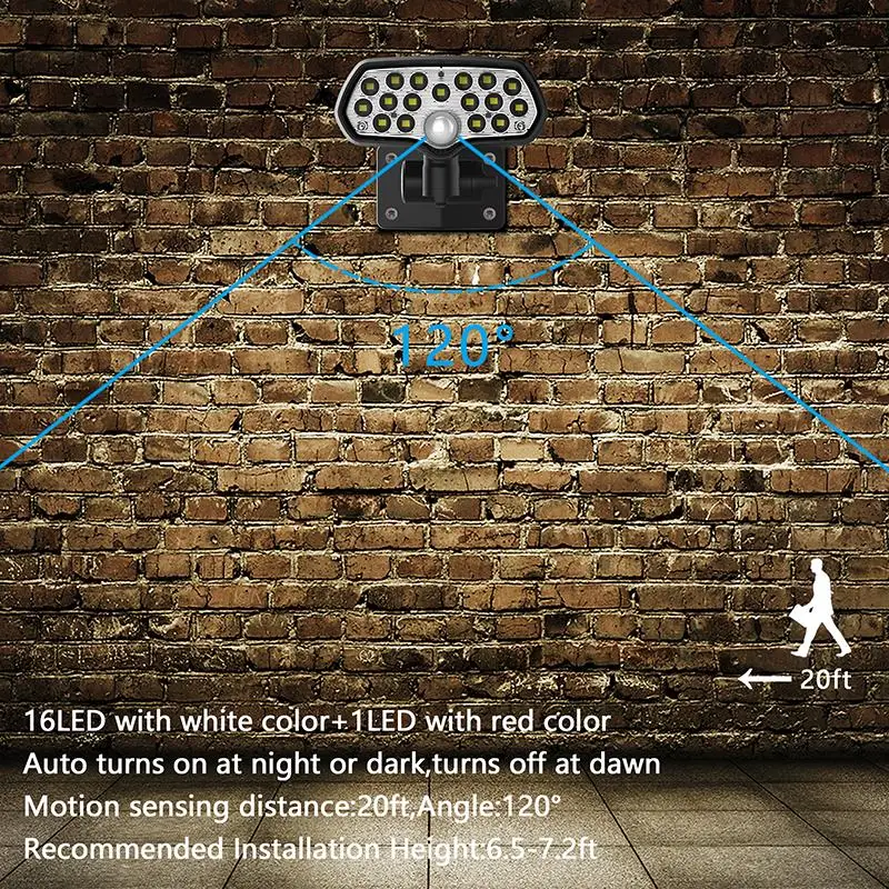Shark LED Solar Light Solar PIR Motion Sensor Powered Light Waterproof  Solar Lamp Solar Powered For Outdoor Garden Wall Lamp