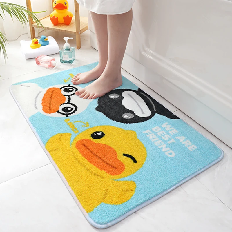 Small Yellow Duck 01 Коврик для двери, мультяшный ковер для кухни, маленькая Желтая утка, коврики для двери, домашние впитывающие, для ванной комнаты, Нескользящие, для входа, для улицы, напольные коврики, ковры - Цвет: Small Yellow Duck 01