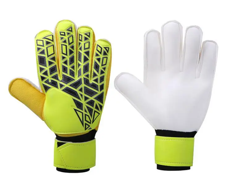 Нескользящие Дышащие футбольные перчатки вратаря - Цвет: yellow