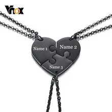 Vnox Free Personalized Engraving Name Best Friends Necklaces Friendship Heart Forever Love Pendants Set(Set of 3) Vnox Free Personalized Engraving Name Best Friends Necklaces Friendship Heart Forever Love Pendants Set(Set of 3)