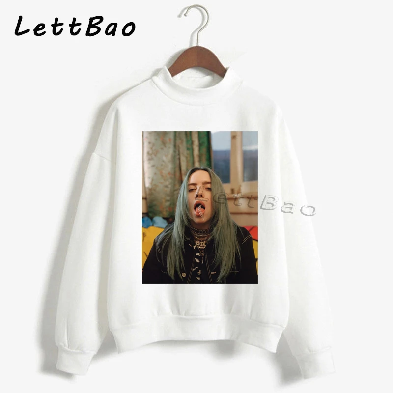 Billie Eilish толстовки свитер уличная Эстетическая Готическая Moletom Feminino Ullzang Harajuku на заказ Женская толстовка Femme 90s