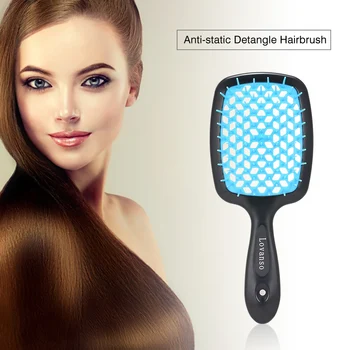 

5 Colors Anti-static Detangle Hairbrush Hair Paddle Brush Massaging Soft Comb Straightening Hair and Blow-drying