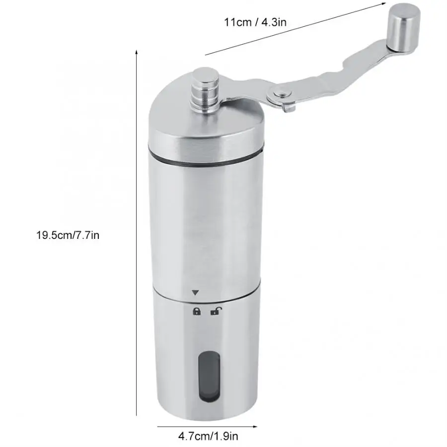 Портативный ручной Кофе шлифовальник стана Нержавеющая сталь рукоятка мельница Кофе фасоли