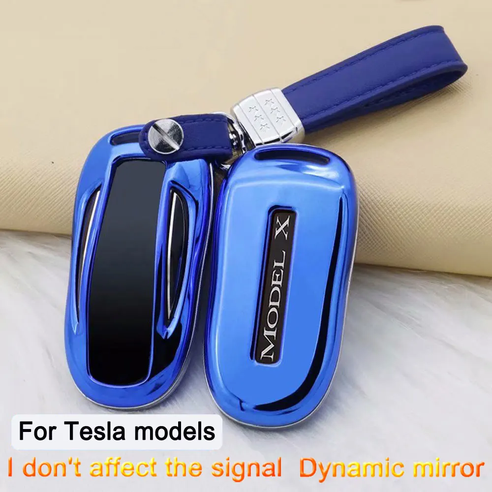 Option 10 Автомобильный чехол для ключей из АБС-пластика для Tesla, модель X, брелок для ключей, Карманный чехол для кожи с дистанционным управлением, Набор держателей, брелок для ключей - Название цвета: Option 10